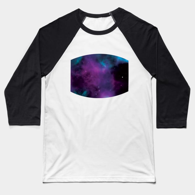 Purple Nebula Galaxy Baseball T-Shirt by KindlyHarlot